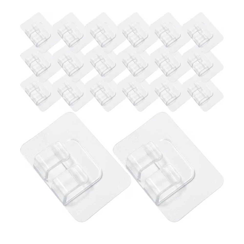 80‎ Piece Plastic Clear Antislip Light / Cord Clips